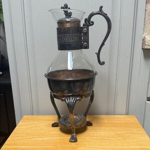 Vintage F.B. Rogers Glass & Coffee Carafe ✨